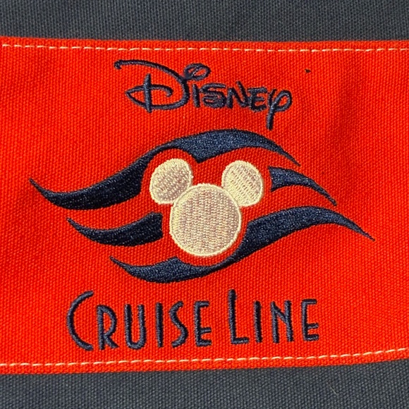 Disney Cruise Line Red & Blue Canvas Tote Bag Very Good Condition - Picture 3 of 10
